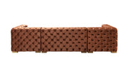 Neva Orange Velvet Double Chaise 138" Sectional [ETA: 8/23] - DMV FurnitureSectional