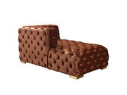 Neva Orange Velvet Double Chaise 138" Sectional [ETA: 8/23] - DMV FurnitureSectional