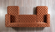 Neva Orange Velvet Double Chaise 138" Sectional [ETA: 8/23] - DMV FurnitureSectional