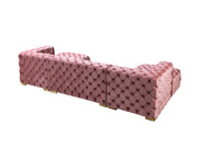 Neva Pink Velvet Double Chaise 138" Sectional [ETA: 8/23] - DMV FurnitureSectional