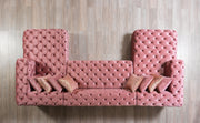 Neva Pink Velvet Double Chaise 138" Sectional [ETA: 8/23] - DMV FurnitureSectional