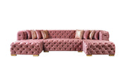 Neva Pink Velvet Double Chaise 138" Sectional [ETA: 8/23] - DMV FurnitureSectional