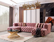 Neva Pink Velvet Double Chaise 138" Sectional [ETA: 8/23] - DMV FurnitureSectional
