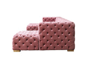 Neva Pink Velvet Double Chaise 138" Sectional [ETA: 8/23] - DMV FurnitureSectional