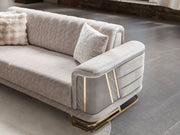 Nevada Convertible Loveseat in Cream - 200-ST-NEV-KENZO20-2