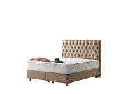 Nevada Storage Bed With Headboard Cream - Twin in Cream - 110-NEV-CREAM-100-SB