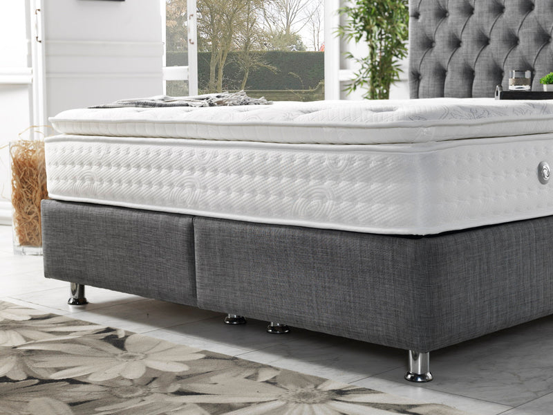 Nevada Storage Bed With Headboard Grey - Full in Grey - 110-NEV-GREY-140-SB