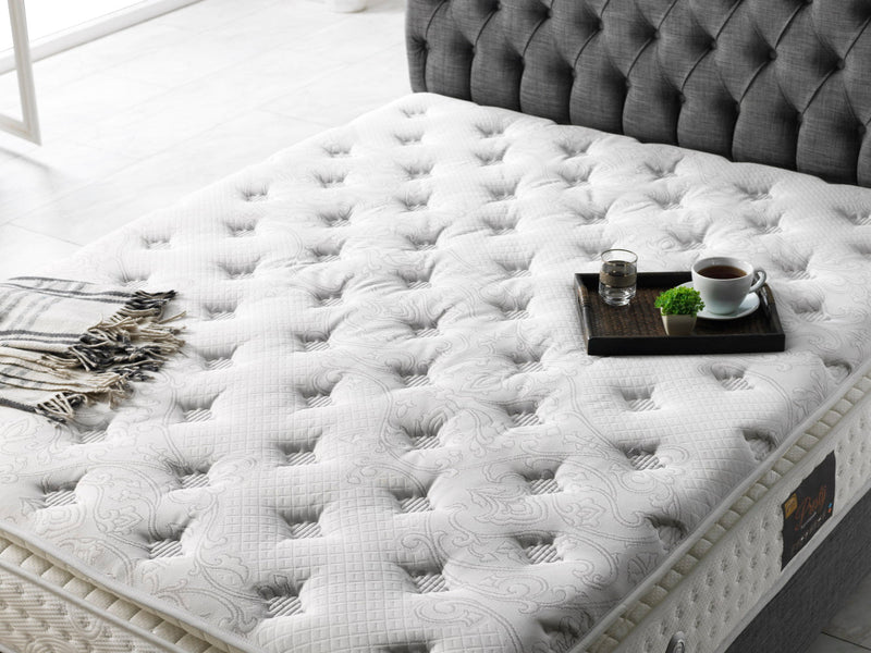 Nevada Storage Bed With Headboard Grey - Full in Grey - 110-NEV-GREY-140-SB