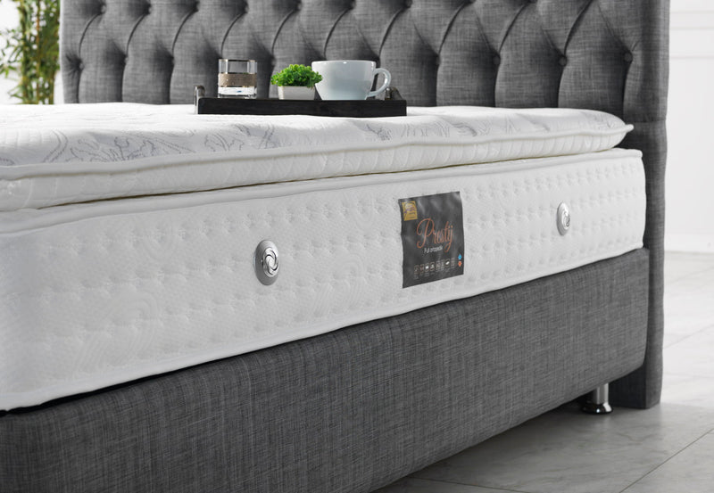 Nevada Storage Bed With Headboard Grey - Queen in Grey - 110-NEV-GREY-150-SB