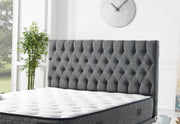 Nevada Storage Bed With Headboard Grey - Twin in Grey - 110-NEV-GREY-100-SB