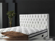 Nevada Storage Bed With Headboard White Vinyl - Full in White - 110-NEV-WHIPU-140-SB
