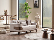 New Mood 3-pieces (Sofa & Loveseat & Chair) Livingroom Set Cream in Cream - 101-MOO-SOFT01-321