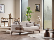 New Mood 3-pieces (Sofa & Loveseat & Chair) Livingroom Set Cream in Cream - 101-MOO-SOFT01-321