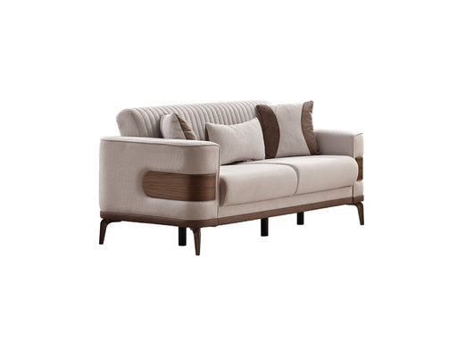 New Mood Convertible Loveseat Cream in Cream - 101-MOO-SOFT01-2