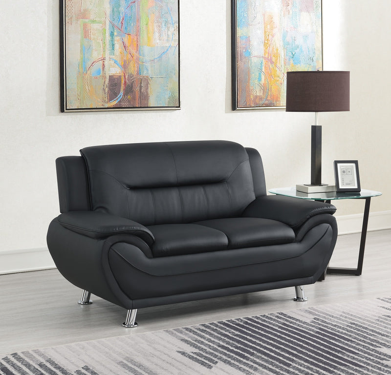 New York Black Sofa & Loveseat - NEW-YORK-BK-SLS