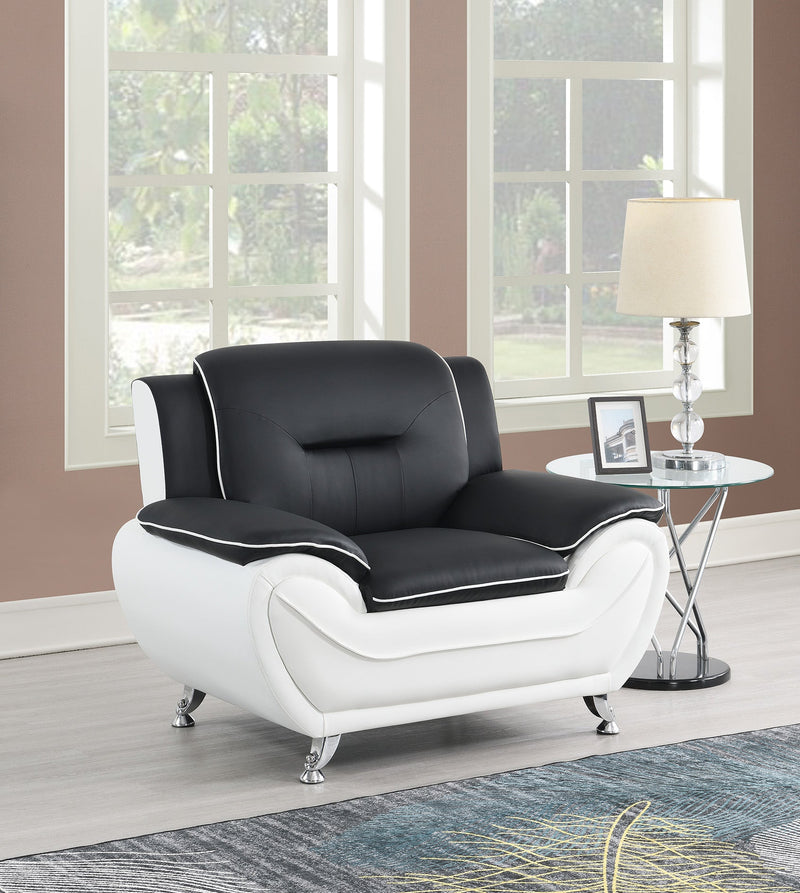 New York Black & White Chair - NEW-YORK-BLKWH-CHR