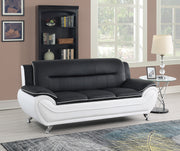 New York Black & White Sofa & Loveseat - NEW-YORK-BK-WT-SLS
