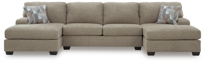Newellen Hemp 3-Piece Sleeper Sectional with Double Chaise - 48404S7