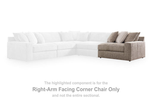 Nexora-Court Burlap Right-Arm Facing Corner Chair - PC6800865