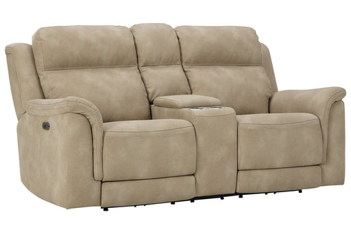 Next - Gen DuraPella Sand Power Reclining Loveseat with Console - DMV FurniturePower Reclining Loveseat