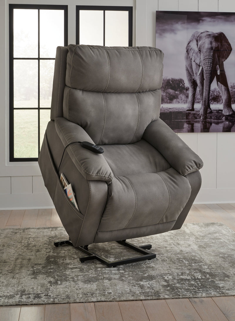 Next-Gen Durapella Slate Power Lift Recliner - 4070812
