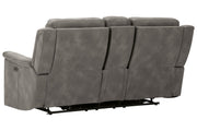 Next - Gen DuraPella Slate Power Reclining Loveseat with Console - DMV FurniturePower Reclining Loveseat
