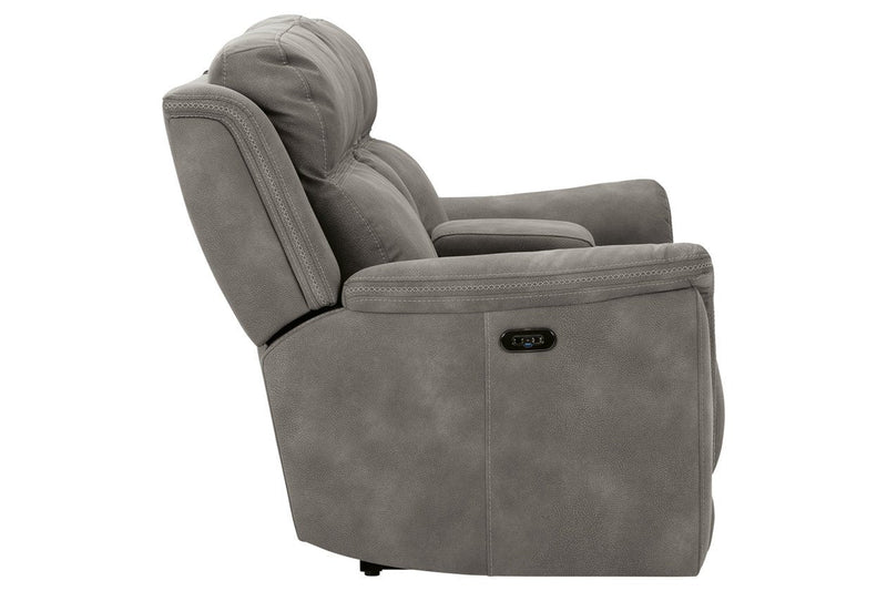Next - Gen DuraPella Slate Power Reclining Loveseat with Console - DMV FurniturePower Reclining Loveseat