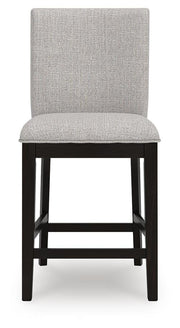 Neymorton Dark Grayish Brown Counter Height Barstool, Set of 2 - D618-124