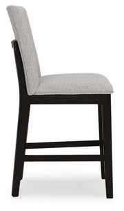 Neymorton Dark Grayish Brown Counter Height Barstool, Set of 2 - D618-124