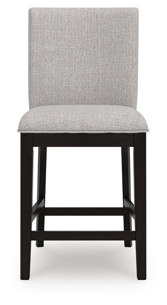 Neymorton Dark Grayish Brown Counter Height Barstool (Set of 2) - D618-124X2