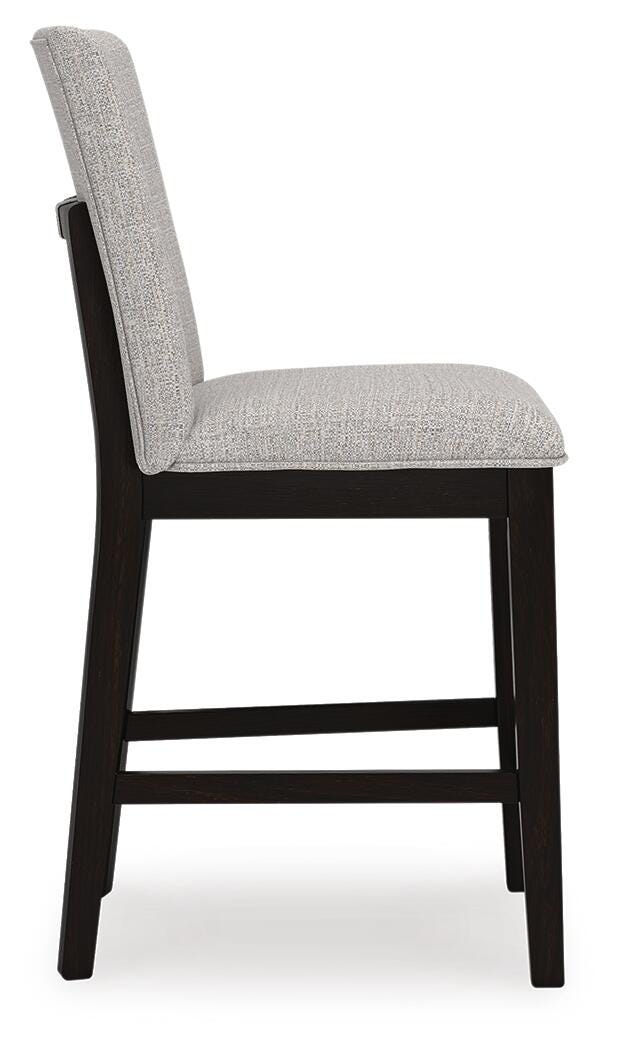 Neymorton Dark Grayish Brown Counter Height Barstool (Set of 2) - D618-124X2