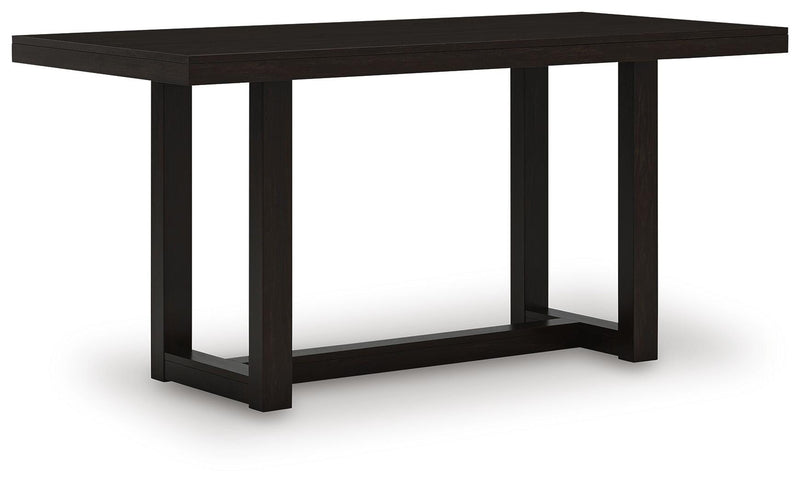 Neymorton Dark Grayish Brown Counter Height Dining Table - D618-13
