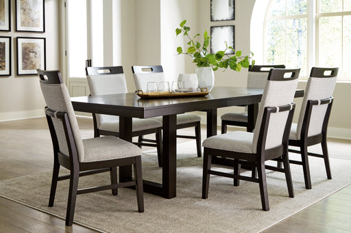 Neymorton Dark Grayish Brown Dining Table and 6 Chairs - DMV FurnitureDining Room Set
