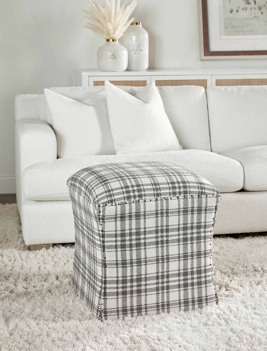 Dean 92" California Casual Sofa in Livesmart Boucle-Snow, Natural Gray Oak