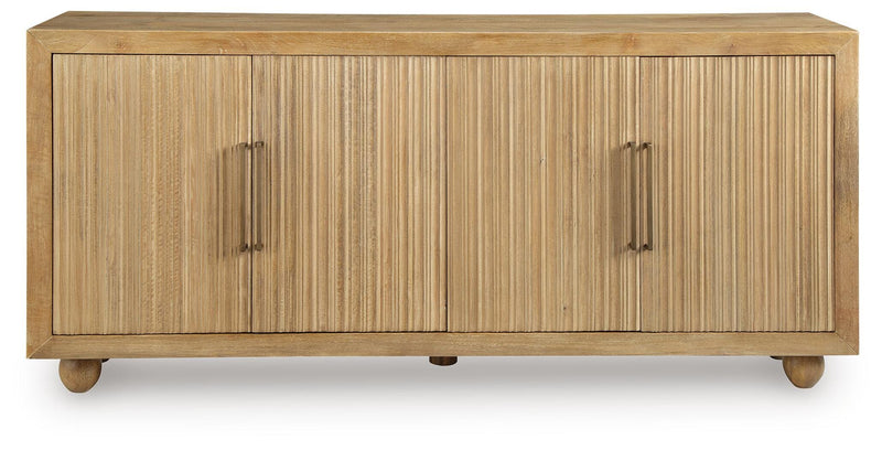 Niam Light Antique Beige Accent Cabinet - A4000684