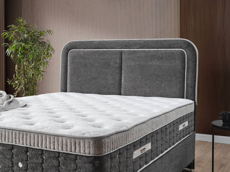 Nihal Storage Bed With Headboard - Queen in Cream - 200-ELIF-NIH-160-EY406-SB