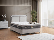 Nihal Storage Bed With Headboard - Queen in Cream - 200-ELIF-NIH-160-EY406-SB