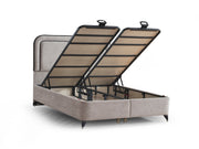 Nihal Storage Bed With Headboard - Queen in Grey - 200-ELIF-NIH-150-EY404-SB