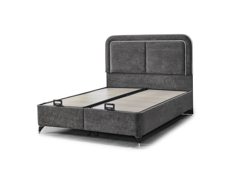 Nihal Storage Bed With Headboard - Twin in Cream - 200-ELIF-NIH-90-EY406-SB