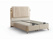 Nilufer Storage Bed With Headboard - Queen in Anthracite - 200-ELIF-NIL-150-EY380-SB