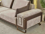 Nirvana 4-pieces (2 Four Seat Sofa & 2 Chair) Livingroom Set Beige in Beige - 101-NIR-MED125-4411