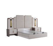 Nirvana Bedroom (Bed & Dresser With Mirror & Bench & Ottoman & 2 Nightstand & Wardrobe) - King - 120-NIR-KB-SET-1