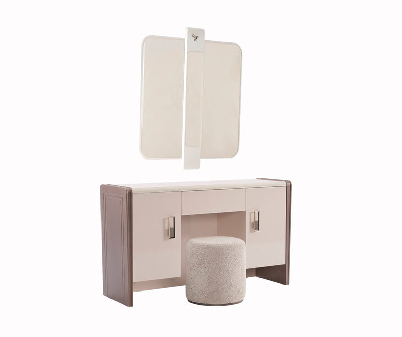 Nirvana Bedroom (Queen Bed & Dresser With Mirror & Ottoman & 2 Nightstand With Back ) - 120-NIR-SET