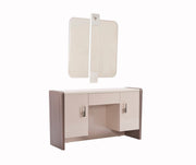 Nirvana Bedroom (Queen Bed & Dresser With Mirror & Ottoman & 2 Nightstand With Back ) - 120-NIR-SET
