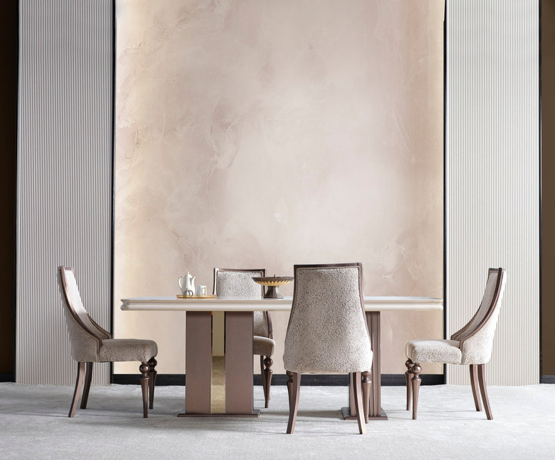 Nirvana Diningroom (Consol With Mirror & Dining Table & Dining Chair) - For 10 People - 115-NIR-10-SET