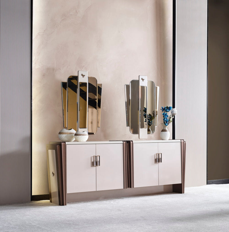 Nirvana Diningroom (Consol With Mirror & Dining Table & Dining Chair) - For 10 People - 115-NIR-10-SET