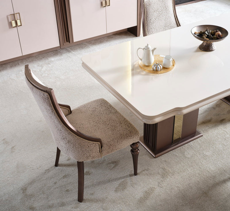 Nirvana Diningroom (Consol With Mirror & Dining Table & Dining Chair) - For 6 People - 115-NIR-6-SET