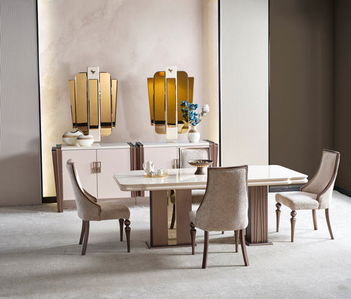Nirvana Diningroom (Consol With Mirror & Dining Table & Dining Chair) - For 8 People - 115-NIR-8-SET