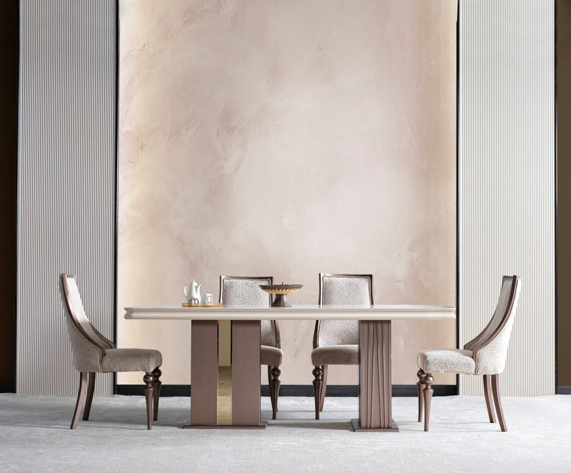 Nirvana Diningroom (Consol With Mirror & Dining Table & Dining Chair) - For 8 People - 115-NIR-8-SET
