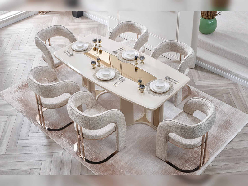 Nirvana San Dining Table - 200-SAN-NIR-DT-6